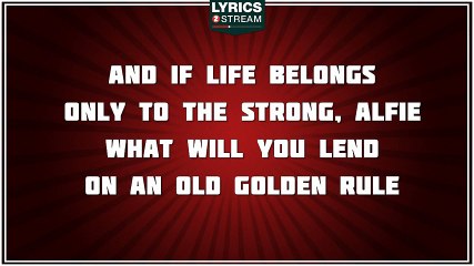 Alfie - Cilla Black tribute - Lyrics