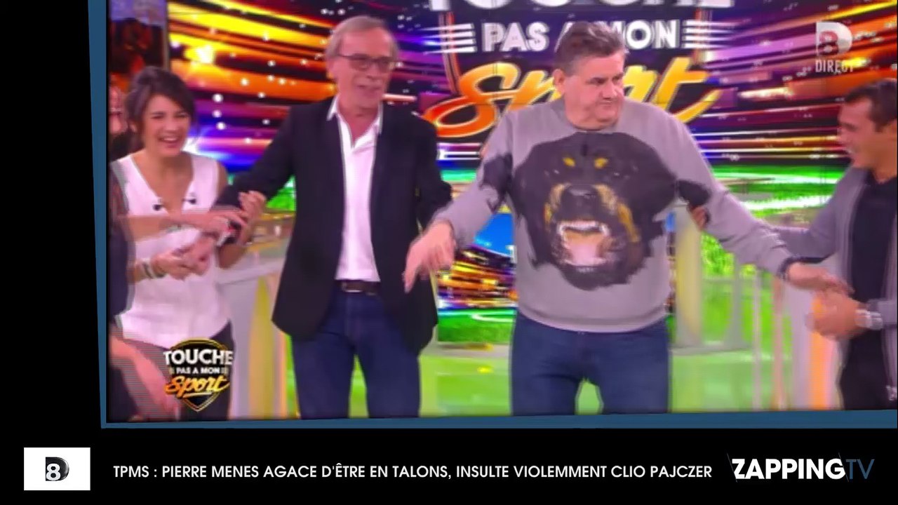 TPMS : Pierre Ménès agacé d’être en talons, insulte violemment Clio Pajczer (Vidéo)