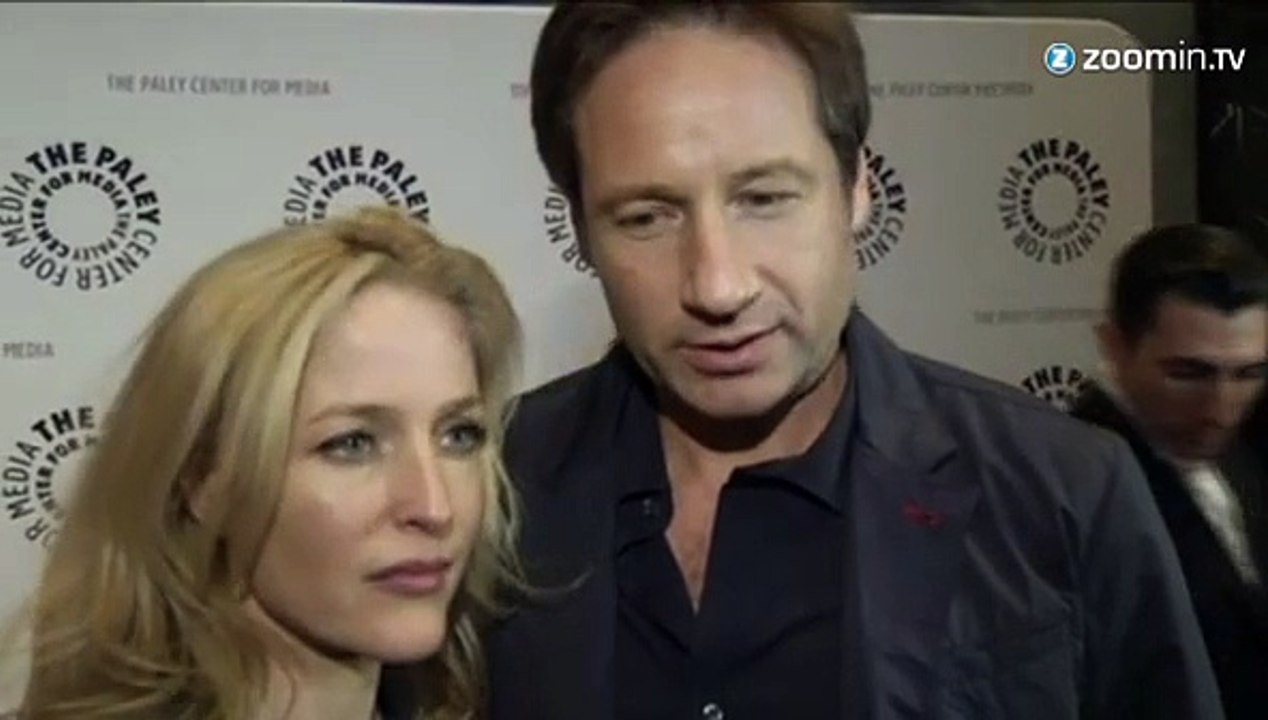 Gillian Anderson strips for charity