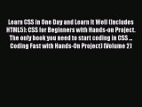 Read Learn CSS in One Day and Learn It Well (Includes HTML5): CSS for Beginners with Hands-on