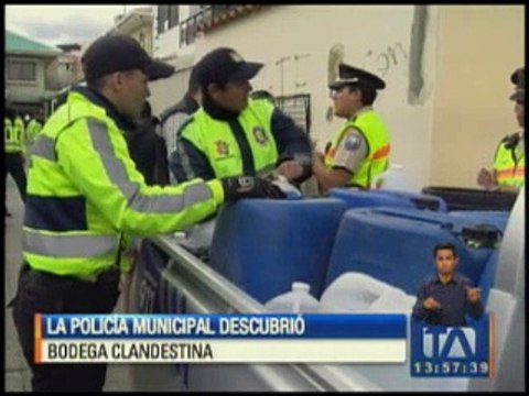 La Policía Municipal descubrió bodega clandestina de licor artesanal