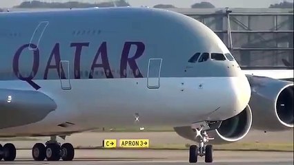 The World's Largest Passenger Plane Taking Off