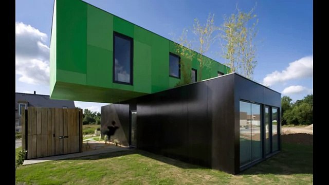 Дом с контейнеров ( с троих ). Дизайн дома построеного с контейнеров