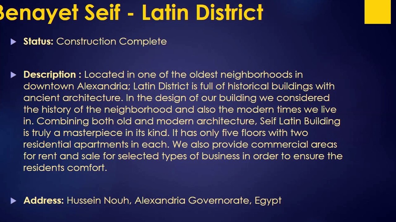 Benayet Seif - Latin District
