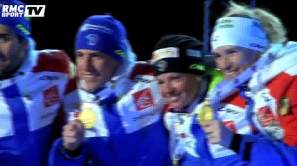 Biathlon - Les Bleus reçoivent la médaille d'or