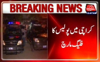 Karachi: Police Flag March In Various Areas Of The City