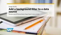 Add a background filter to a data source SAP BusinessObjects Design Studio 1.0
