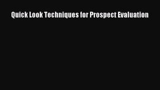 Download Quick Look Techniques for Prospect Evaluation PDF Free
