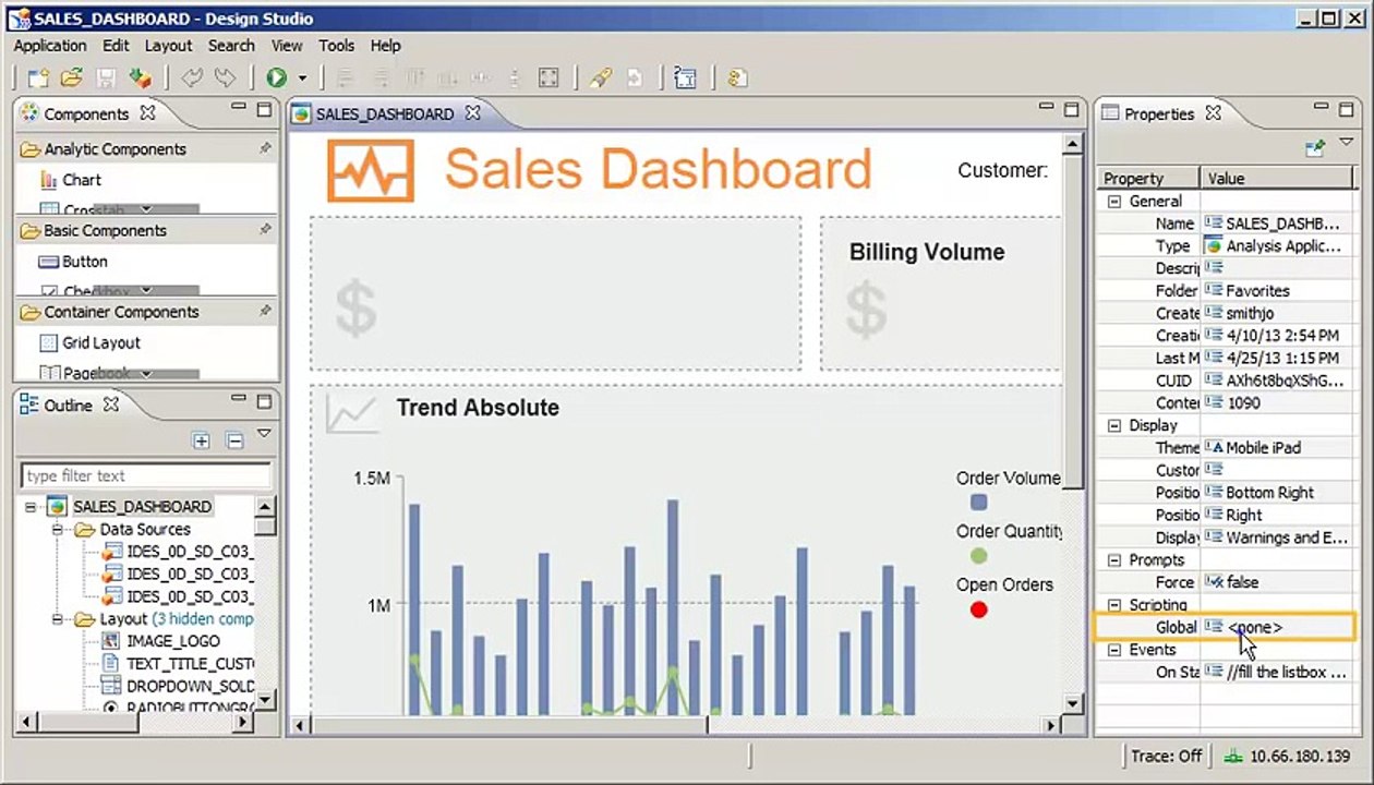 Calculate a Value Using Local and Global Script Variables SAP BusinessObjects Design Studio 1.1