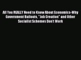 Read All You REALLY Need to Know About Economics-Why Government Bailouts Job Creation and Other