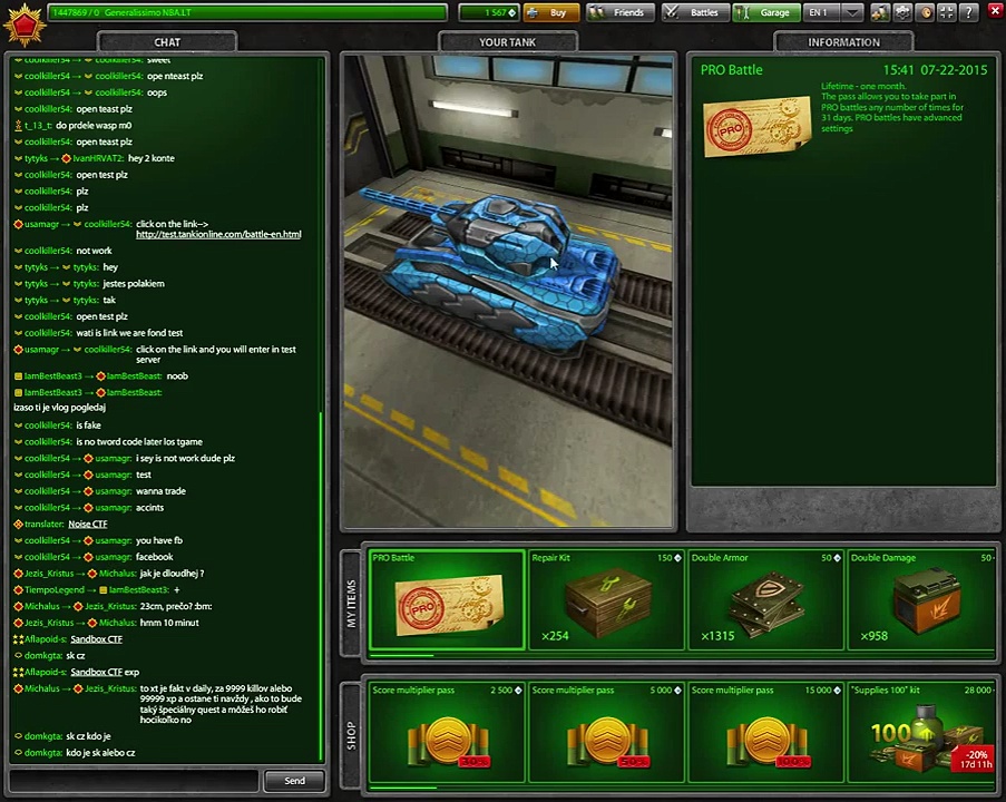 TankiOnline Account For Sale Or Trade