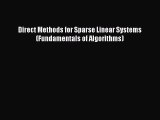 PDF Download Direct Methods for Sparse Linear Systems (Fundamentals of Algorithms) PDF Online