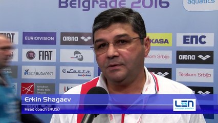 Interviews after Russia won by 17:8 against Turkey – Men Preliminary, Belgrade 2016 European Championships