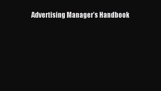 Advertising Manager's Handbook [PDF Download] Full Ebook