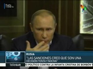 Putin califica de tontas y nocivas las sanciones de Europa a Rusia