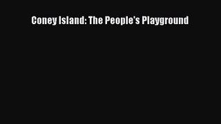 Read Coney Island: The People's Playground Ebook Free
