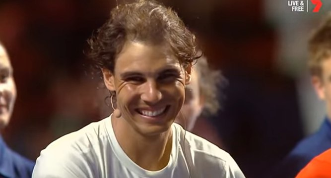 Rafael Nadal Interview after the FAST4 Tennis Exhibition match in Sydney