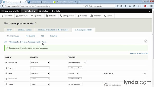 23.Gestionando la presentación de contenidos en Drupal