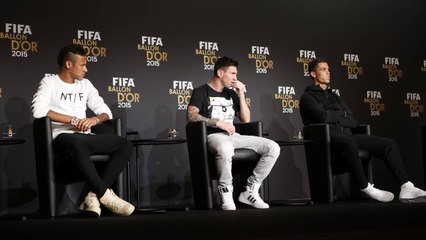 #BallondOr2015- Messi and Neymar’s press conference before the gala