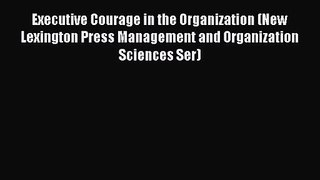 Executive Courage in the Organization (New Lexington Press Management and Organization Sciences