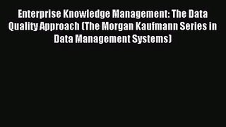 Enterprise Knowledge Management: The Data Quality Approach (The Morgan Kaufmann Series in Data