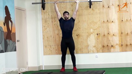 Жим штанги стоя. Аремйский жим.