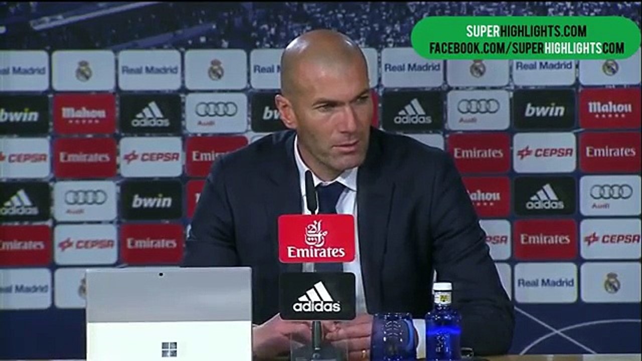 Zinedine Zidane  en rueda de prensa tras la victoria frente al Deportivo 5-0 (Latest Sport)