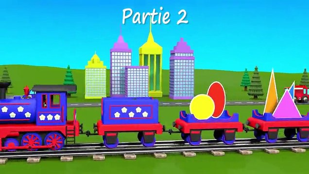 Dessins animés éducatifs. Apprenez les formes géométriques avec le train Tchou-Tchou - ! Fun Fan FUN Videos