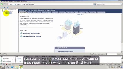 How To Remove Yellow  Warning Triangle On ESXi
