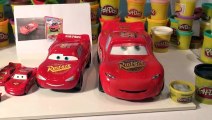 Play Doh Pixar Cars Lightning McQueen, make Lightning from Play Doh with molds