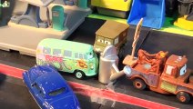 Disney Pixar Cars Screamin Banshee COLOSSUS XXL Frank take on Lightning McQueen Mater Just