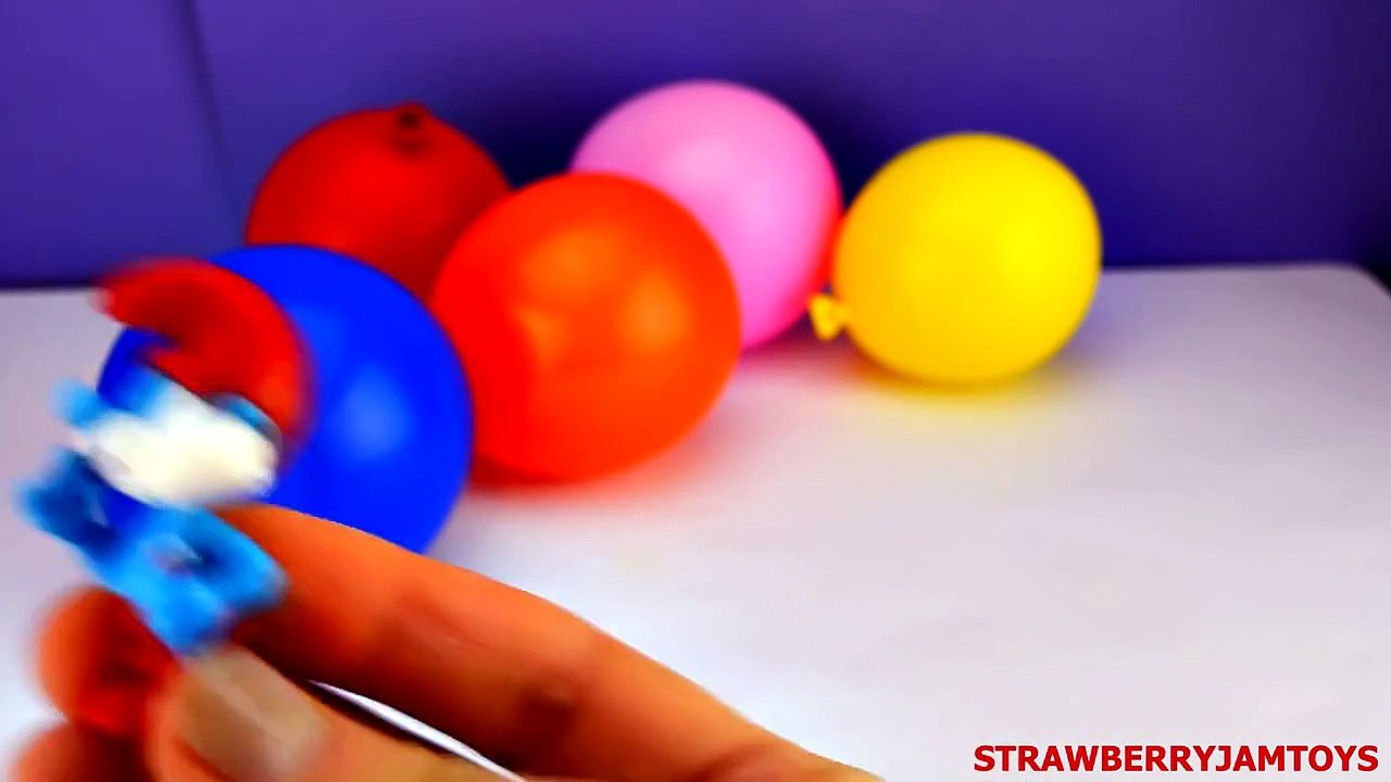 Balloon Surprise Eggs! Shopkins Barbie Thomas and Friends Cars 2 Spongebob by StrawberryJa