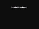 [PDF Download] Baseball Monologues [PDF] Full Ebook