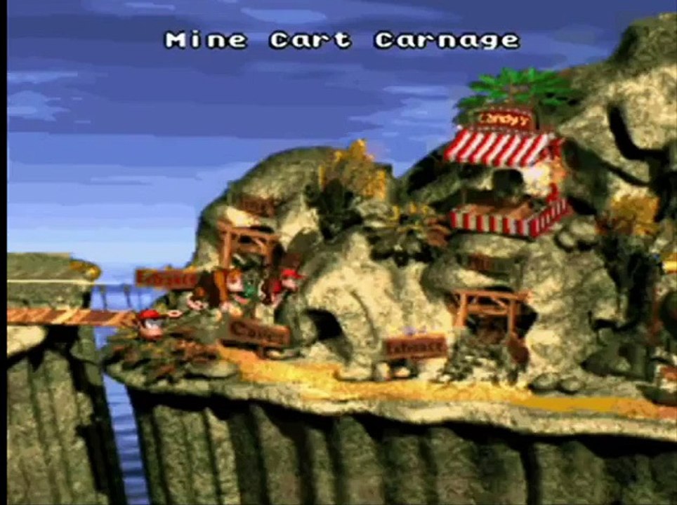 Donkey Kong Country Mine Cart Carnage - Super Nintendo