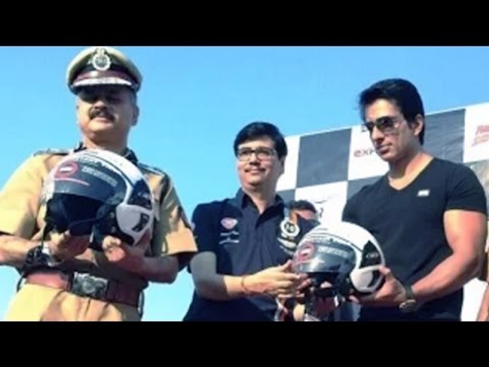 Sonu Sood Flag Off The HELMET AWARENESS CAMPAIGN Ride for Safety