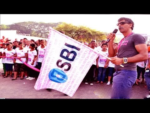 Actor Milind Soman Flags-Off SBI Pinkathon In Guwahati