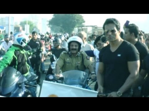 Sonu Sood Works For Helmet Awareness Campaign Ride For Safety