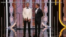 Golden Globes 2016: Brad Pitt and Ryan Gosling's fake fight (FULL HD)