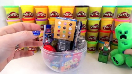 MINECRAFT GIANT PLAY DOH SURPRISE EGG WITH MINECRAFT SERIES 3 ALEX TOY FIGURE HUEVOS DE PLASTILINA