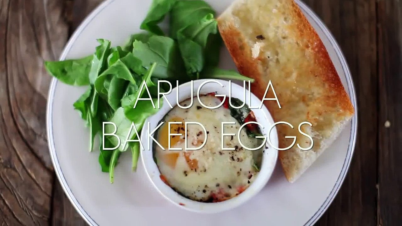Arugula Baked Eggs