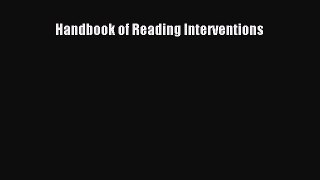 PDF Download Handbook of Reading Interventions PDF Full Ebook