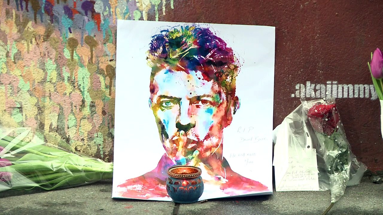 David Bowie fans pay tribute to music legend