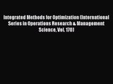 PDF Download Integrated Methods for Optimization (International Series in Operations Research