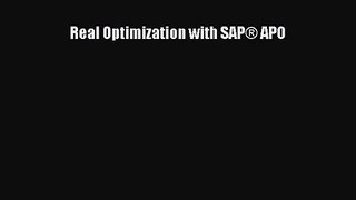 PDF Download Real Optimization with SAP® APO PDF Online