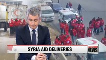 Aid shipments begin to enter three besieged towns in Syria