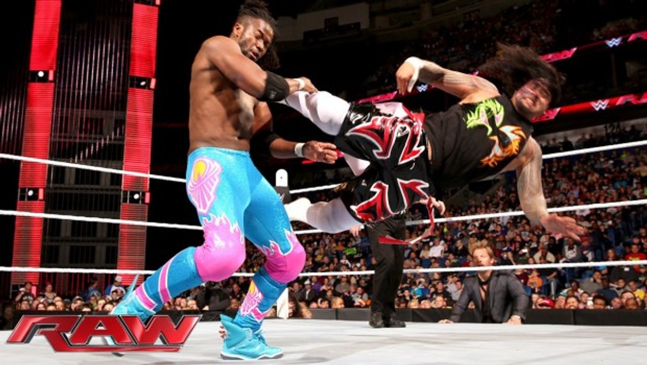 The Usos vs. Big E & Kofi Kingston- Raw, January 11, 2016