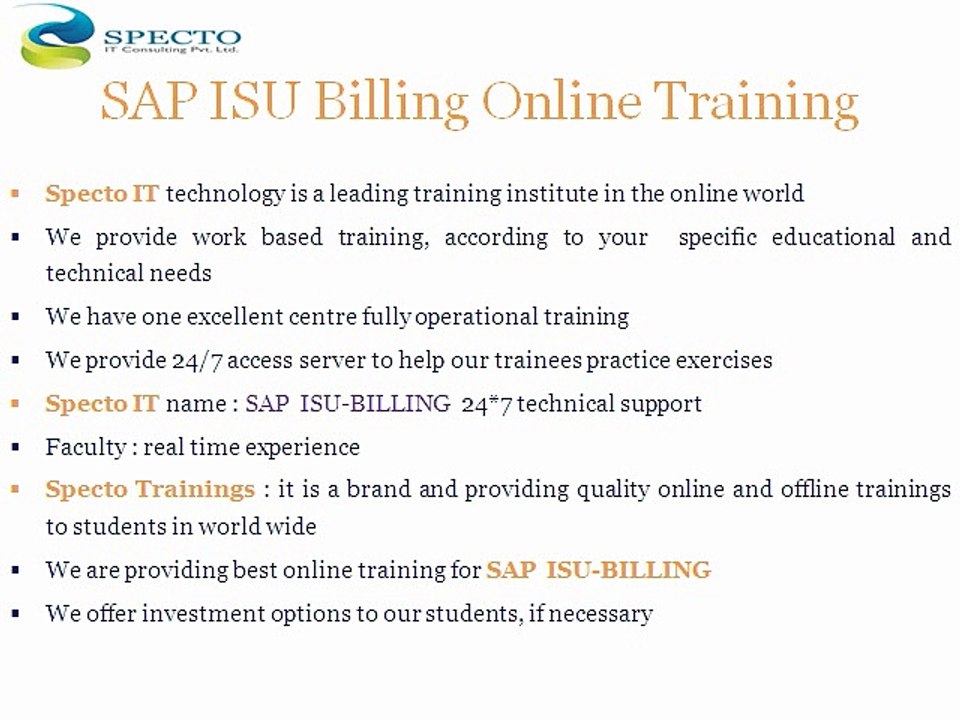 SAP ISU -Billing Invoicing  Online Training in usa