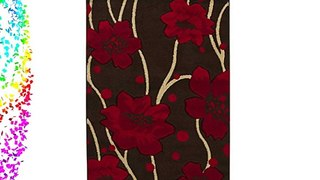 Verona 216 Brown/Red - 160 x 220cm Made From 100% Polypropylene Machinecm Made Floral Heat