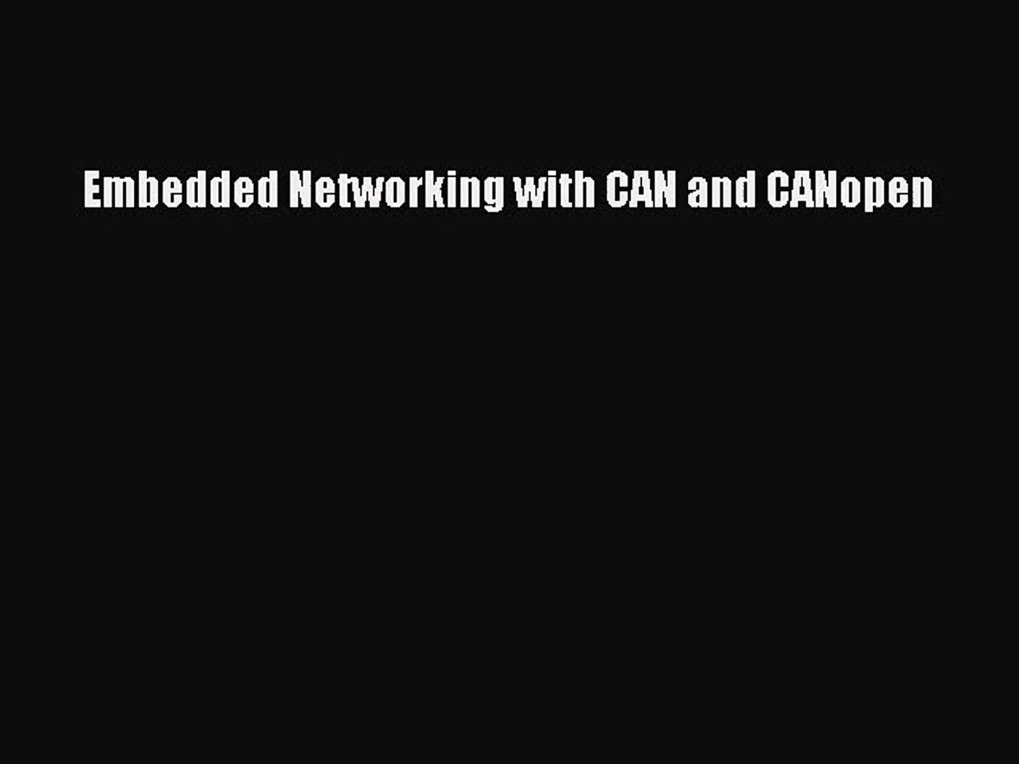 人気新品 Embedded Networking Canopen And Can With その他
