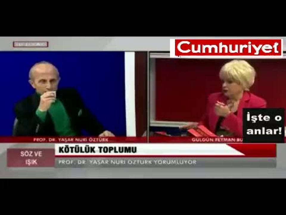 Yaşar Nuri Öztürk canlı yayında Gülgün Feyman'a "Angut" dedi